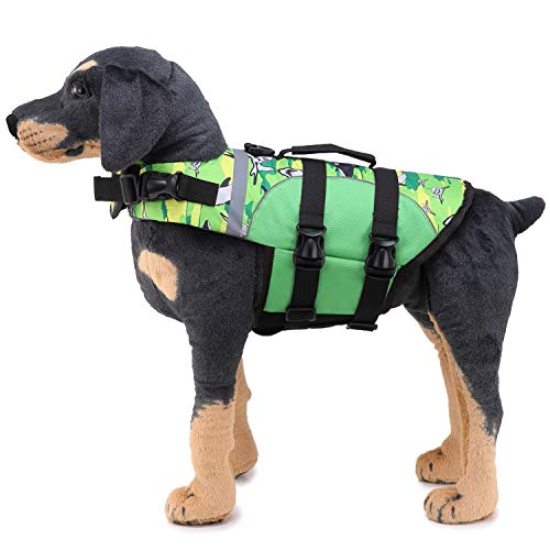 Zunea Schwimmweste für Hunde, Schwimmweste mit Rettungsgriff, Bademode, Bootfahren, für kleine und mittelgroße Hunde von Zunea