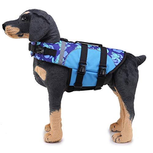 Zunea Schwimmweste für Hunde, Schwimmweste mit Rettungsgriff, Bademode, Bootfahren, für kleine und mittelgroße Hunde von Zunea