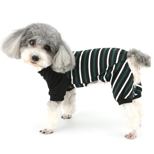 Zunea Hunde Pyjama für Kleine Hunde Jungen Gestreift Welpenkleidung Sommer Schlafanzug Ganzkörperanzug Haustier Katze Hund Schlafkleidung Chihuahua Yorkie Hundebekleidung Grün S Zunea Hunde Pyjama für Kleine Hunde Jungen Gestreift Welpenkleidung Sommer Schlafanzug Ganzkörperanzug Haustier Katze Hund Schlafkleidung Chihuahua Yorkie Hundebekleidung Grün S von Zunea
