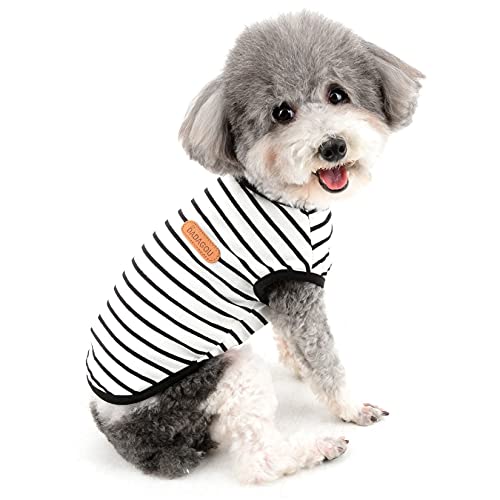 Zunea Sommer-Hunde-Shirts für Kleine Hunde Gestreifte Atmungsaktive Weste T-Shirts Weiche Baumwolle Welpen Kleidung Haustier Katzen Ärmelloses Tank Top Chihuahua Basic Tee Shirt Bekleidung Schwarz XL Zunea Sommer-Hunde-Shirts für Kleine Hunde Gestreifte Atmungsaktive Weste T-Shirts Weiche Baumwolle Welpen Kleidung Haustier Katzen Ärmelloses Tank Top Chihuahua Basic Tee Shirt Bekleidung Schwarz XL von Zunea