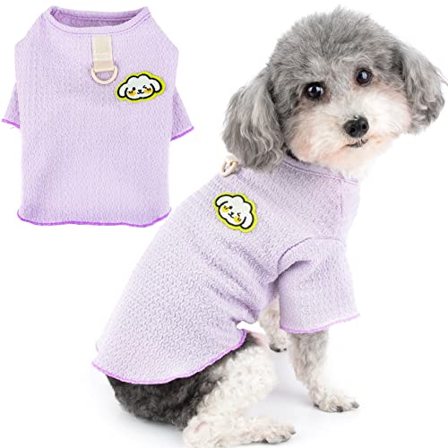 Zunea Sommer Hunde Shirts für Kleine Hunde Welpen Kleidung T-Shirt mit D-Ring Weich Atmungsaktiv Kurzärmelig Einfarbig Basic-Haustierkleidung für Haustier Katzen Chihuahua Yorkie Violett S Zunea Sommer Hunde Shirts für Kleine Hunde Welpen Kleidung T-Shirt mit D-Ring Weich Atmungsaktiv Kurzärmelig Einfarbig Basic-Haustierkleidung für Haustier Katzen Chihuahua Yorkie Violett S von Zunea