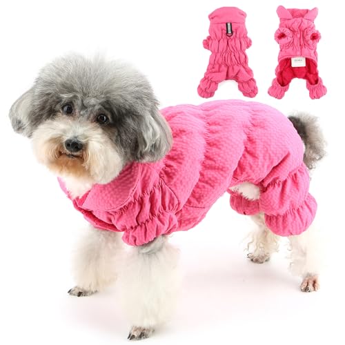 Zunea Wasserdichte Hunde Wintermäntel Ganzkörper Welpen Schneeanzug Fleece Gefüttert Daunenjacke Mantel mit D-Ring Reflektierende Schnee Overall Kleidung Outfits für Extra Kleine/Kleine Hunde Rosa XXL Zunea Wasserdichte Hunde Wintermäntel Ganzkörper Welpen Schneeanzug Fleece Gefüttert Daunenjacke Mantel mit D-Ring Reflektierende Schnee Overall Kleidung Outfits für Extra Kleine/Kleine Hunde Rosa XXL von Zunea