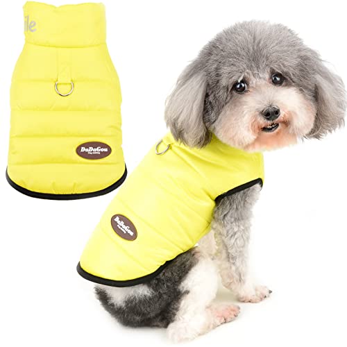 Zunea Wasserdichter Hunde Wintermantel für Kleine Hunde Weiche Welpenweste Jacke Warme Fleece Gefütterte Haustier Bekleidung Dick Winddicht Kaltes Wetter Chihuahua Kleidung mit D-Ring Gelb S Zunea Wasserdichter Hunde Wintermantel für Kleine Hunde Weiche Welpenweste Jacke Warme Fleece Gefütterte Haustier Bekleidung Dick Winddicht Kaltes Wetter Chihuahua Kleidung mit D-Ring Gelb S von Zunea