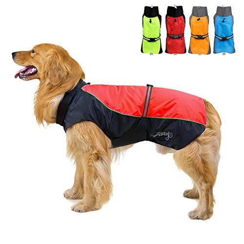 Zunea Wasserdichter Regenmantel für Mittelgroße und Große Hunde Reflektierend Regenjacke Leicht Winddicht Netzfutter Regenschutz Kleidung für Outdoor Wandern, Bekleidung für nasse Tage Rot 9XL Zunea Wasserdichter Regenmantel für Mittelgroße und Große Hunde Reflektierend Regenjacke Leicht Winddicht Netzfutter Regenschutz Kleidung für Outdoor Wandern, Bekleidung für nasse Tage Rot 9XL von Zunea