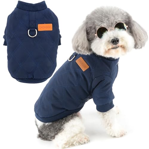 Zunea Winter Dog Jacket Coats for Small Dogs Girl Boy Soft Warm Fleece Puppy Clothes with D-Ring Thick Windproof Cold Weather Pet Apparel Chihuahua Doggie Clothing Navyblue XL Zunea Winter Dog Jacket Coats for Small Dogs Girl Boy Soft Warm Fleece Puppy Clothes with D-Ring Thick Windproof Cold Weather Pet Apparel Chihuahua Doggie Clothing Navyblue XL von Zunea