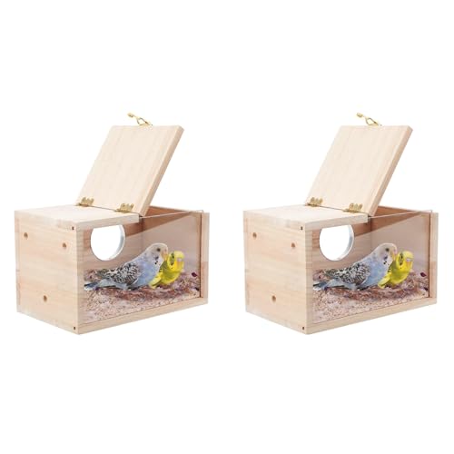 Zunedhys 2X Nistkasten für Sittiche, Transparentes Vogelhaus für KäFig, Brutkasten Aus für Papageien, Sittiche, Nymphensittiche, Turteltauben Zunedhys 2X Nistkasten für Sittiche, Transparentes Vogelhaus für KäFig, Brutkasten Aus für Papageien, Sittiche, Nymphensittiche, Turteltauben von Zunedhys