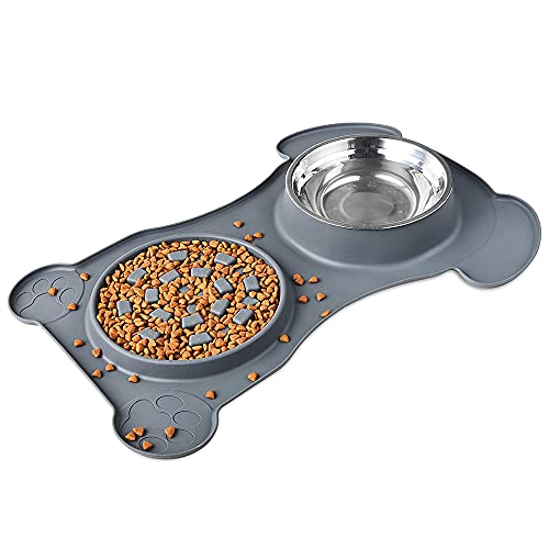 Zunedhys 3-In-1 Langsam Futter Napf Hunde Napf GroßE Futter Rostfreier Napf Anti-VerschüTten Anti-Rutsch Silikon Nass Trocken Futter Zunedhys 3-In-1 Langsam Futter Napf Hunde Napf GroßE Futter Rostfreier Napf Anti-VerschüTten Anti-Rutsch Silikon Nass Trocken Futter von Zunedhys