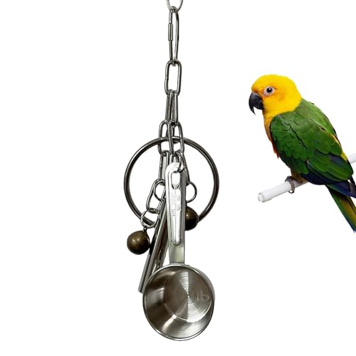 Bird Bell - Vogelkauspielzeug, Haustier - -Glockenspielzeug | Edelstahl Kleine Vogelspielzeug Hängen Glockenschmuck Mit Süßem Geräusch, Hängende Vogelglocke, Flügelvögel Spielzeugzubehör Für von Zunetsutock