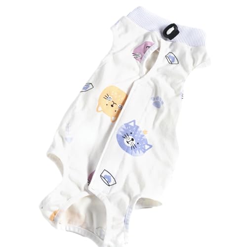 Cat Recovery Onesie - Kragen Alternative Kätzchen -Strampler, Katzenwiederherstellungskleidung | Atmungsaktives Spayabdominales Kätzchen -Recovery -Hemd, Bequemes Kätzchenhemd Nach Spay Für Heimtiere, von Zunetsutock
