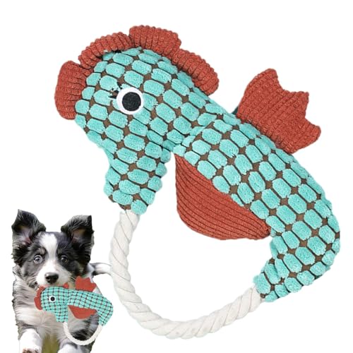Kleine quietschende Hundespielzeug, gefüllter Squeaker -Hund -Sound -Spielzeug | Cotton Seil Interactive Game, Haustierunterhaltende Puppe mit Crinkle Paper für Aggressive von Zunetsutock
