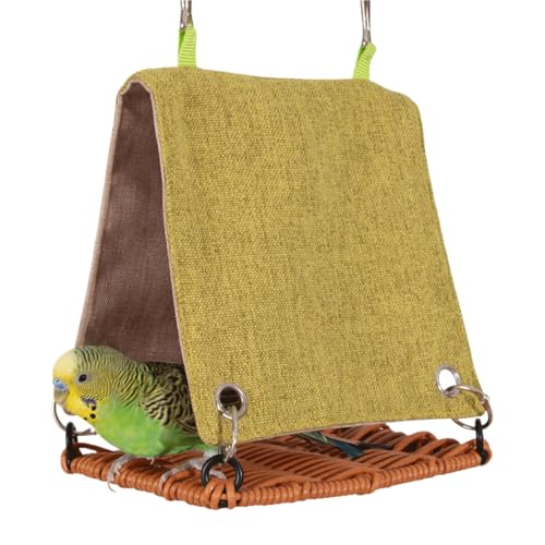 Vogelhütte – -Schlafzelt, Vogel-Nistunterschlupf | Kanarienvögel warme Hängematte Finken Kuscheltasche, Käfigzubehör für Sittiche, Nymphensittiche, Wellensittiche, kratzfest, Rattanschaukel Vogelhütte – -Schlafzelt, Vogel-Nistunterschlupf | Kanarienvögel warme Hängematte Finken Kuscheltasche, Käfigzubehör für Sittiche, Nymphensittiche, Wellensittiche, kratzfest, Rattanschaukel von Zunetsutock