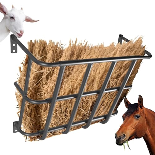 Ziegenheuscheibe - kompaktes Heuträger für Ziegen, effiziente Fütterungstrog, Wand- oder Zaun -Heuhalter, Hochleistungs -Viehfutter -Feeder für Scheunen, Gehöfte und Fütterungsbereiche im Freien im Fr von Zunetsutock