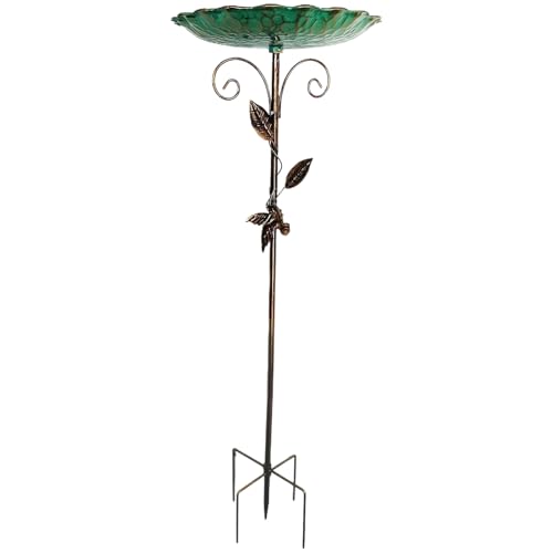 Zunetsutock -Fontane für Outdoor -Vögel - Gartenkrippe Verstellbare Höhe, robuste Stahlschale | Accessoire für Balkon Terrasse Hof Patio Außen Umgebungen von Zunetsutock