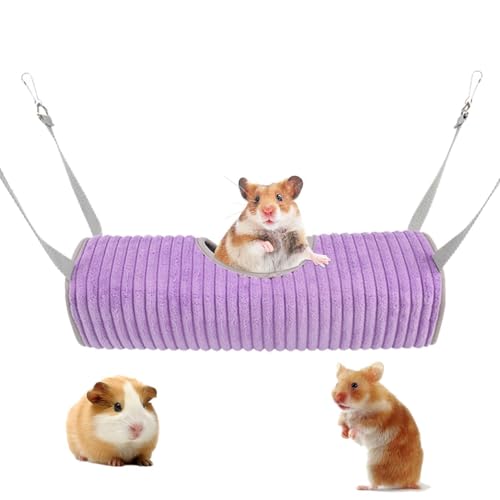 Zunetsutock Käfig-Hängematten-Betten für Frettchen, Kleintiere, Tunnelhängematte für kleine Haustiere, Bett mit Haken und Seilen für Frettchen, Hamster, Eichhörnchen, Chinchillas von Zunetsutock