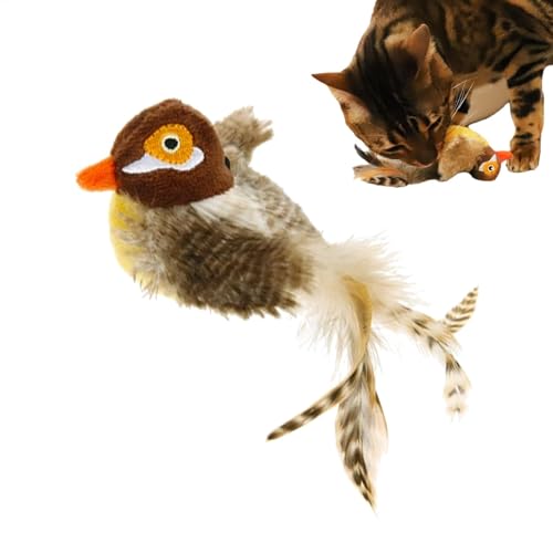 Zunetsutock Katzen Interactive Toy Bird, simuliertes Chirping Bird Cat Plüschspielzeug | Kätzchen Übung Spielzeug Tabletop Realistisches Ornament für Wohnzimmer, Bauernhaus, Hinterhof Zunetsutock Katzen Interactive Toy Bird, simuliertes Chirping Bird Cat Plüschspielzeug | Kätzchen Übung Spielzeug Tabletop Realistisches Ornament für Wohnzimmer, Bauernhaus, Hinterhof von Zunetsutock