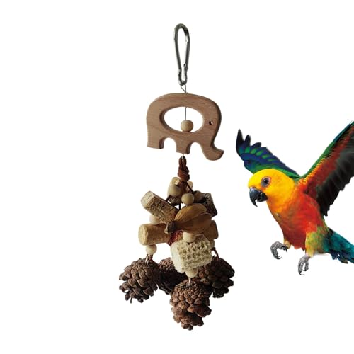 Zunetsutock Kauspielzeug für Papageien aus Holz, baumelnde Voliere, lustiges Tannenzapfen-Kauspielzeug, Vogelspielzeug aus Holz für kleine und mittelgroße Vögel Zunetsutock Kauspielzeug für Papageien aus Holz, baumelnde Voliere, lustiges Tannenzapfen-Kauspielzeug, Vogelspielzeug aus Holz für kleine und mittelgroße Vögel von Zunetsutock