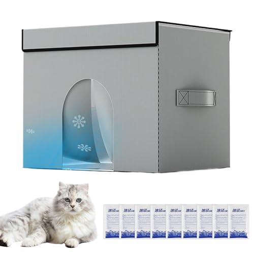 Zunetsutock Kühlendes Katzenhaus im Freien – Tragbares wasserdichtes Katzenhaus für den Außenbereich mit integriertem Kühlsystem und Isolierung | Leichtes, erhöhtes Katzenhaus mit UV-beständigen Zunetsutock Kühlendes Katzenhaus im Freien – Tragbares wasserdichtes Katzenhaus für den Außenbereich mit integriertem Kühlsystem und Isolierung | Leichtes, erhöhtes Katzenhaus mit UV-beständigen von Zunetsutock