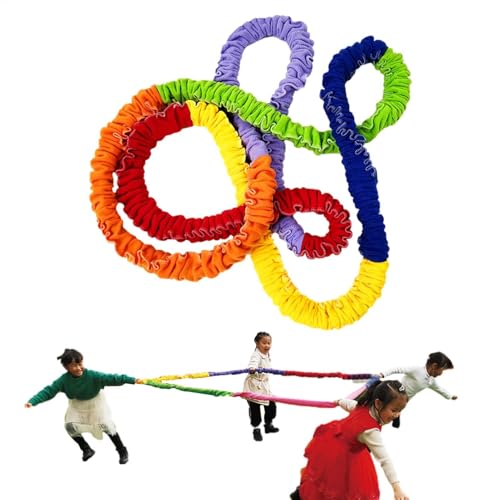 Zunetsutock Regenbogen-Zugseil – buntes Zugseil, Hundespielzeug, gebrauchsfertig, Regenbogen-Ziehspielzeug für Hunde, interaktives Haustierspielzeug mit rutschfestem Griff, robustes Zugseil für kleine von Zunetsutock