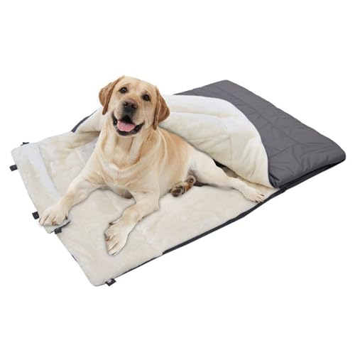 Zunetsutock Reisebett, Haustier Schlafsack, Hundebettmatte mit Kissen, Warmes wasserdichtes Welpenzubehör für Camping -Wanderwanderungen im Freien im Freien im Freien im Freien von Zunetsutock