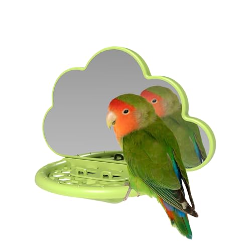 Zunetsutock Vogelspiegel Anreicherung Spielzeug - Dekorativer Käfig Sitzstange Spiegel, Nymphensittiche Wellensittiche | Fesselnde Betrachtung Halterung Becherhalter, Visual Trainer Zunetsutock Vogelspiegel Anreicherung Spielzeug - Dekorativer Käfig Sitzstange Spiegel, Nymphensittiche Wellensittiche | Fesselnde Betrachtung Halterung Becherhalter, Visual Trainer von Zunetsutock