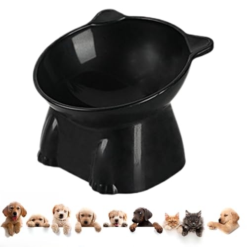 Angehobene Katzenschale - geneigter Design, erhöhter Lebensmittelstand | Ergonomischer Anti-Vomit-Feeder mit stabiler Basis, glatte Oberfläche für Verdauung, Halslinderung für Innenkatzen, Kätzchen, P von Zunishaone