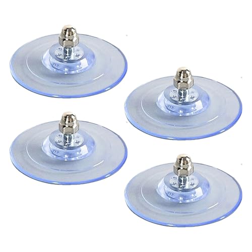 Barsch Saugerbecher - Katzenbettmontage -Set, 4 -Pack -Klarhalter | PVC -Material Secure Screw Design, Starke Stützsaugkissen mit festem Griff für die Installation von Cat -Fenstersitzbett und von Zunishaone