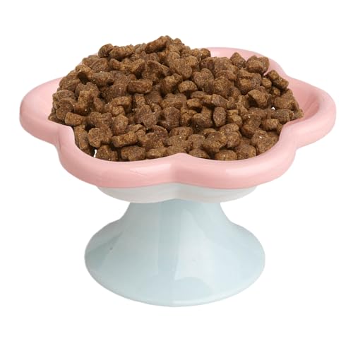 Katzennapf in Blumenform, Keramik, erhöhter Futternapf, Schnurrhaar, einfaches Design, für kleine Hunde, Kätzchengesicht, Komfortnapf für fettes Gesicht, Katze, kleines Haustier, zum Fressen und Katzennapf in Blumenform, Keramik, erhöhter Futternapf, Schnurrhaar, einfaches Design, für kleine Hunde, Kätzchengesicht, Komfortnapf für fettes Gesicht, Katze, kleines Haustier, zum Fressen und von Zunishaone