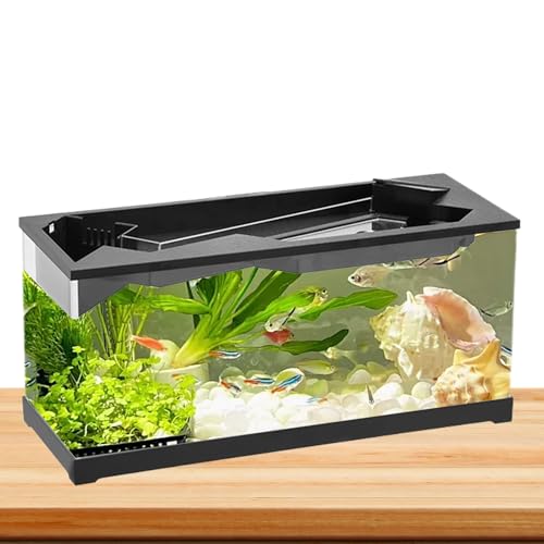 Kleines Aquarium mit Filter - Büro -Aquarium in transparenter Acryl mit Luftpumpe und integriert von Zunishaone