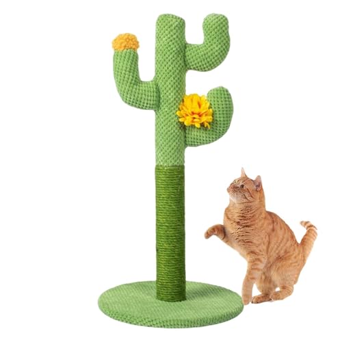 -Kratzbaum – Großer in grünem Sisal | Funktioneller Kratzturm mit weichem Tablett, Spielzeug für Kätzchen, Luxuszubehör für Erwachsene Katzen, perfekt zum Spielen und Dekorieren von Zunishaone