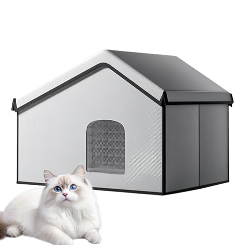 Refrilling Cat Shelter - Summer Outdoor Cat House, Weather Holder Build | Langlebige Wände mit erhöhter Belüftung, isolierter Komfort für kleine Hunde auf, Garten, Terrasse TR Refrilling Cat Shelter - Summer Outdoor Cat House, Weather Holder Build | Langlebige Wände mit erhöhter Belüftung, isolierter Komfort für kleine Hunde auf, Garten, Terrasse TR von Zunishaone