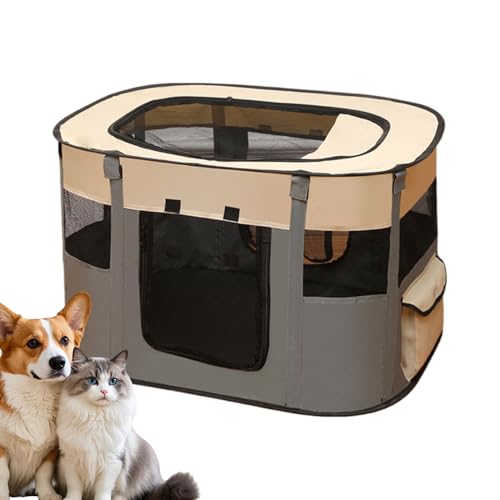 Tragbarer Welpengehege – faltbares Laufgitterzelt, tragbare Haustierhütte | Oxford-Tuch für drinnen und draußen, einfaches Setup-Design, komfortables Hinterhof, Terrasse, Reisen, Wohnung, Camping Tragbarer Welpengehege – faltbares Laufgitterzelt, tragbare Haustierhütte | Oxford-Tuch für drinnen und draußen, einfaches Setup-Design, komfortables Hinterhof, Terrasse, Reisen, Wohnung, Camping von Zunishaone