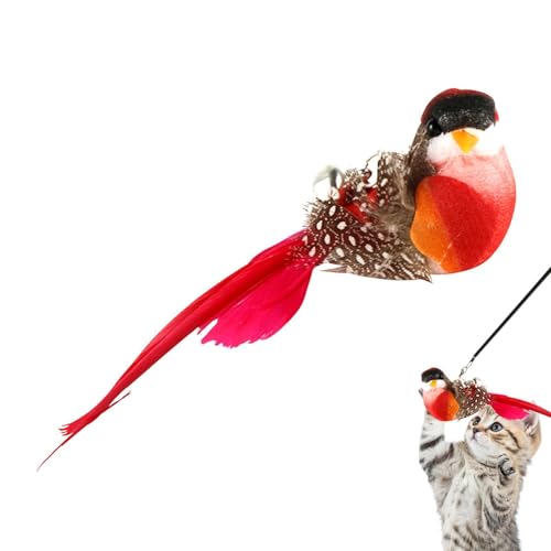 Zunishaone Cat Bird Toy - Teaser Stick mit Feder & Bell | Interaktives Spielzeug für Innenkatzen, Stimulierung von Jagd und Bewegung, Flexibler mit lustigen Accessoires, ideal für Kätzchen & ADU Zunishaone Cat Bird Toy - Teaser Stick mit Feder & Bell | Interaktives Spielzeug für Innenkatzen, Stimulierung von Jagd und Bewegung, Flexibler mit lustigen Accessoires, ideal für Kätzchen & ADU von Zunishaone