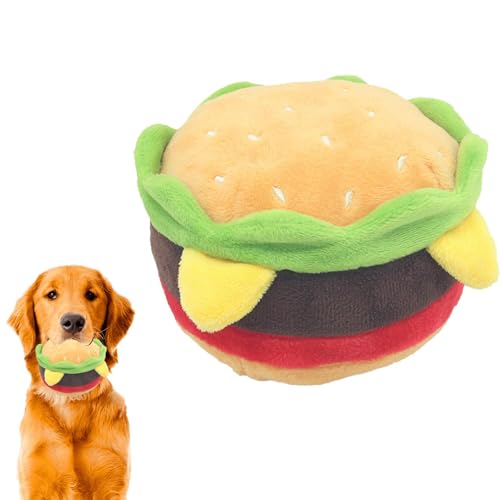 Zunishaone Dog Burger Plush - Hamburger Chew Toy, Soft Squeaky Plush | Pet Squeaky Toy, Funny Fast Food Shape, Gentle Chewing Support, Engaging Sound Effects Perfect for Rabbits and Playful Pets Zunishaone Dog Burger Plush - Hamburger Chew Toy, Soft Squeaky Plush | Pet Squeaky Toy, Funny Fast Food Shape, Gentle Chewing Support, Engaging Sound Effects Perfect for Rabbits and Playful Pets von Zunishaone