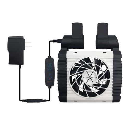 Zunishaone Einstellbarer Aquariumventilator mit 6 Geschwindigkeiten | Leiser Wasserkühler für tropische Aquarien, Süßwassertankventilator, Anti-Super für Fische und Fische von Zunishaone