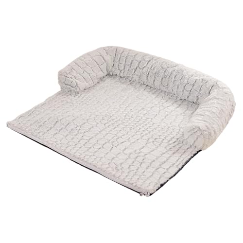 Zunishaone Haustier Couch Bett - Rutschfester Waschbarer Möbelschoner Mit Erhöhtem Rand,Plüschige Hundematte - Für Schlafzimmer Wohnzimmer Balkon Terrasse Wohnung von Zunishaone