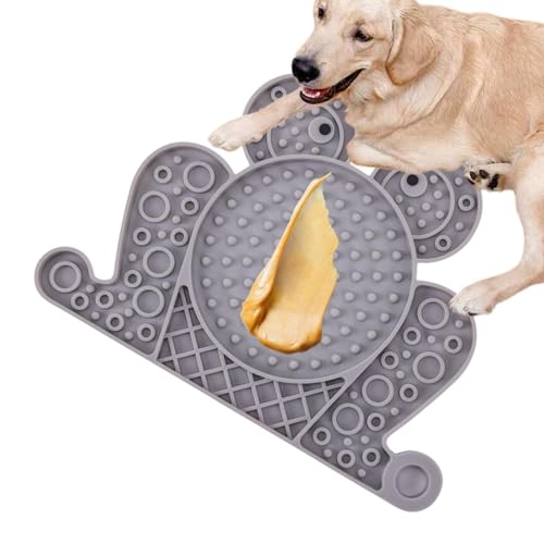 Zunishaone Hund Licking Matte, Hund Lick Pad | Silikonsaugerbecher Hunde Feeder in Froschform - Nicht-Schlupf-Platte, Tablett, interaktive, leckbare langsame Feeder-Beruhigung, Haustierreisen, mentale von Zunishaone