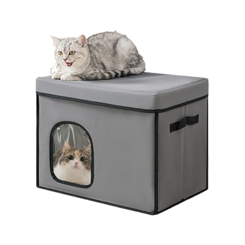 Zunishaone Katzenhaus für den Innenbereich, kühlendes Häuschen für Katzen, faltbar, für den Innen- und Außenbereich, Reisen Zunishaone Katzenhaus für den Innenbereich, kühlendes Häuschen für Katzen, faltbar, für den Innen- und Außenbereich, Reisen von Zunishaone