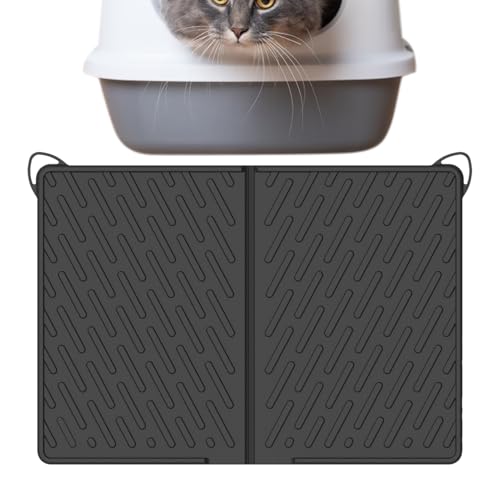Zunishaone Katzenmatten Für Streu,61x43 cm Katzenstreuauffangmatte | Kratzfeste Fressnapf Unterlage Für Haustier Boden Ecke Zunishaone Katzenmatten Für Streu,61x43 cm Katzenstreuauffangmatte | Kratzfeste Fressnapf Unterlage Für Haustier Boden Ecke von Zunishaone