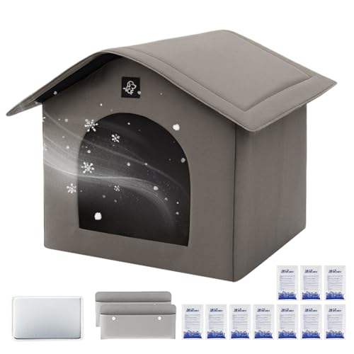 Zunishaone Kennel Kühlhaus für Katzen, tragbar, kühlend, mit saugfähigen Taschen und Eispack für Katzen und Hunde Zunishaone Kennel Kühlhaus für Katzen, tragbar, kühlend, mit saugfähigen Taschen und Eispack für Katzen und Hunde von Zunishaone