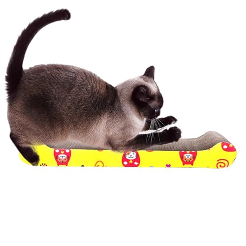 Zunishaone Kratzbrett aus Karton für den Innenbereich, Wellpappe, Möbelschutz, Kratzbrett, Bettliege für Indoor-Katzen, kleine Kätzchen Zunishaone Kratzbrett aus Karton für den Innenbereich, Wellpappe, Möbelschutz, Kratzbrett, Bettliege für Indoor-Katzen, kleine Kätzchen von Zunishaone