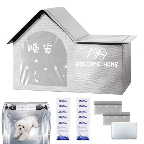 Zunishaone Kühlhaus für Katzen im Freien, wasserdicht, für Haustiere, mit Eisbeuteln, kühlend für heiße , Platz, einfache Reinigung, Balkon, Wohnzimmer, Garten Zunishaone Kühlhaus für Katzen im Freien, wasserdicht, für Haustiere, mit Eisbeuteln, kühlend für heiße , Platz, einfache Reinigung, Balkon, Wohnzimmer, Garten von Zunishaone