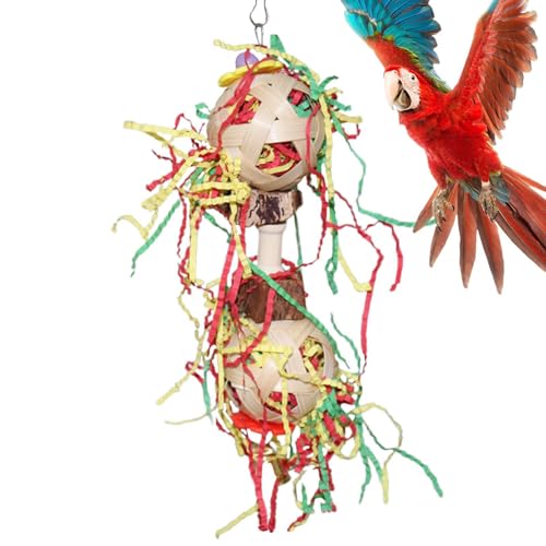 Zunishaone Vogelkäfigspielzeug,Vogelfutterspielzeug - Papageienkäfig Nagendes Anhängerspielzeug - Sicheres und gesundes Kauspielzeug für Wellensittiche, Turteltauben, mittelgroße Papageien, Sittiche von Zunishaone