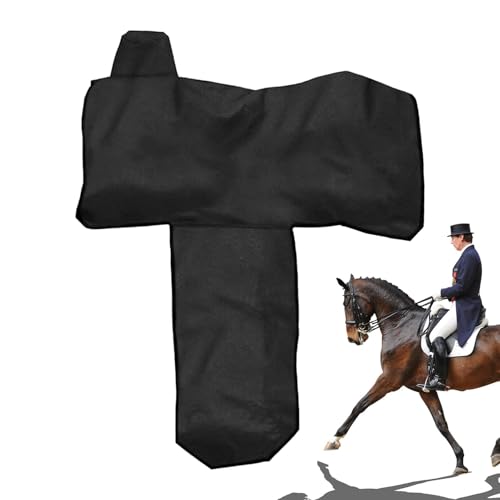 Zunishaone Western Sattelabdeckung | Wasserfestes Schutzgehäuse, langlebig und Anti-Staubmaterial, sichere Fixierung mit elastischen Gurten, eignet von Zunishaone