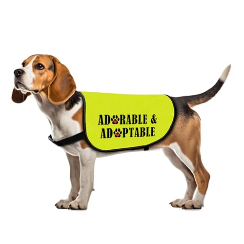 Adoption Hundejacke Weste Entzückendes und Adoptierbares Hundegeschirr Hohe Sichtbarkeit Rettung Slogan Weste (Adoptable Large) von Zuo Bao