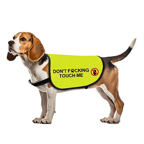 Hundeweste mit lustigem Slogan "Don't F Touch Me", Warnweste für Hunde (nicht berühren), Größe S von Zuo Bao