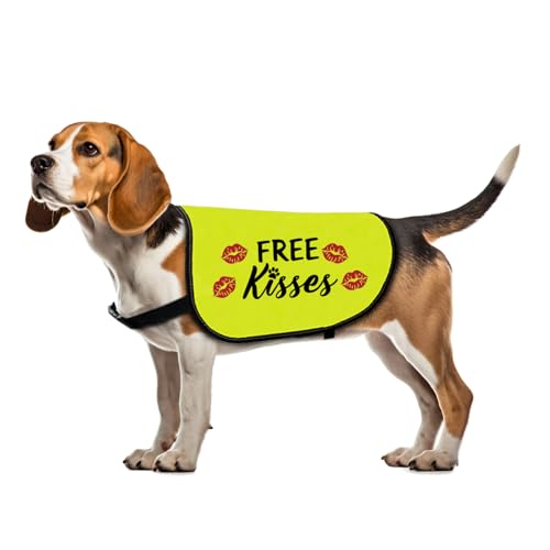 Lustige Hundejacke mit Aufschrift "Free Kisses", englische Aufschrift "Free Kisses", Geschenk für soziale Distanzierung, Hundeküsse, Geschenk für Hunde, Größe M Lustige Hundejacke mit Aufschrift "Free Kisses", englische Aufschrift "Free Kisses", Geschenk für soziale Distanzierung, Hundeküsse, Geschenk für Hunde, Größe M von Zuo Bao
