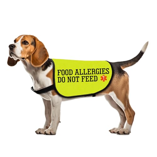 Warnweste für Hunde, mit Aufschrift "I Have Allergies Do Not Feed", spezielles Diät-Allerik-Geschenk (Lebensmittelallergien, Größe M) von Zuo Bao