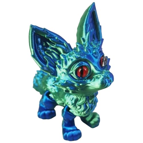 Flexible Artikulierte Füchse Zappeln Toy Desktop Haustierdekorationen 3 Abmessungen Gedruckt Realistische Haarlose Foxs Statue Flexible Gelenk Artikulierter Zappeliger Spielzeug von Zuoeay