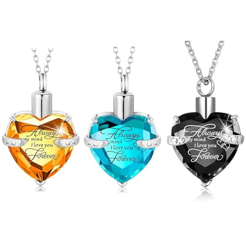 Zuoeay 3Pack Pet Lover Memorials Halskette Herzen Form Halskette Einäscherung Schmuck Anhänger Für Asche Keepsakes Pet Memorials Day Zuoeay 3Pack Pet Lover Memorials Halskette Herzen Form Halskette Einäscherung Schmuck Anhänger Für Asche Keepsakes Pet Memorials Day von Zuoeay