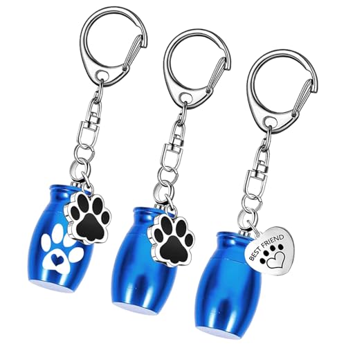Zuoeay 3pcs Metall Urnenschlüsselring Für Hundeasche Behälter Schlüsselbund Mit Pfoten Druck Anhänger Memorial Haustier Urnen Schmuck Pet Memory Schlüsselbund Zuoeay 3pcs Metall Urnenschlüsselring Für Hundeasche Behälter Schlüsselbund Mit Pfoten Druck Anhänger Memorial Haustier Urnen Schmuck Pet Memory Schlüsselbund von Zuoeay